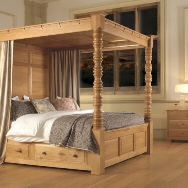 Solid Wood Four Poster Bed