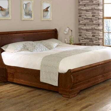 Super Kingsize Solid Wood Sleigh Bed