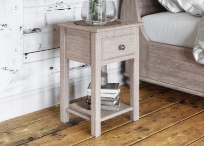 Limed Oak Bedside Cabinet