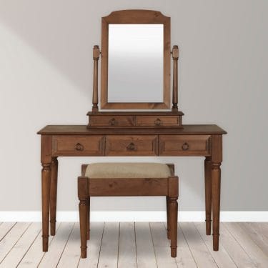 Handmade Dressing Table with Stool and Mirror