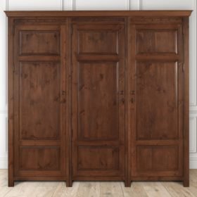 Extra Large 3 Door Wooden Wardrobe