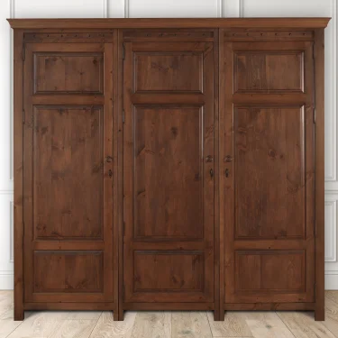 Extra Large 3 Door Wooden Wardrobe