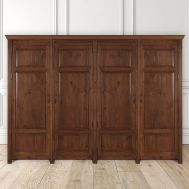 Large Wooden 4 Door Wardrobe