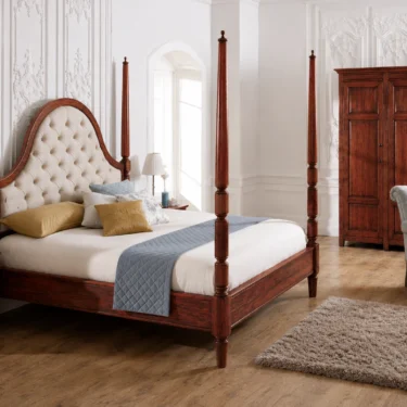 Quebec Pencil bed mahogany
