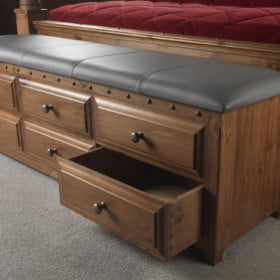 Solid Wood Blanket Chest with Drawers