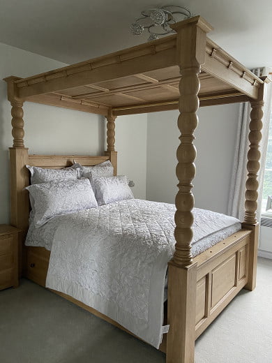 Solid Oak Four Poster Bed
