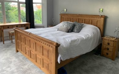 Super King-size Solid Oak Bed
