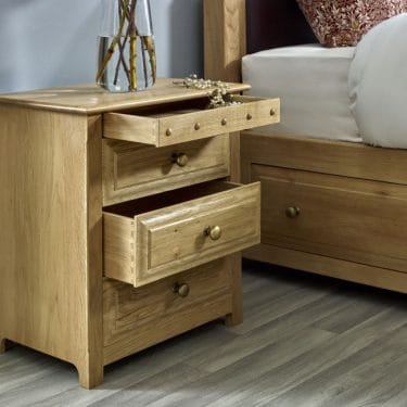 Solid Wood Bedside Cabinet with Secret Drawer