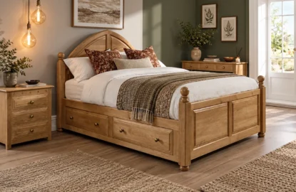 Traditional Solid Oak Bed Frame