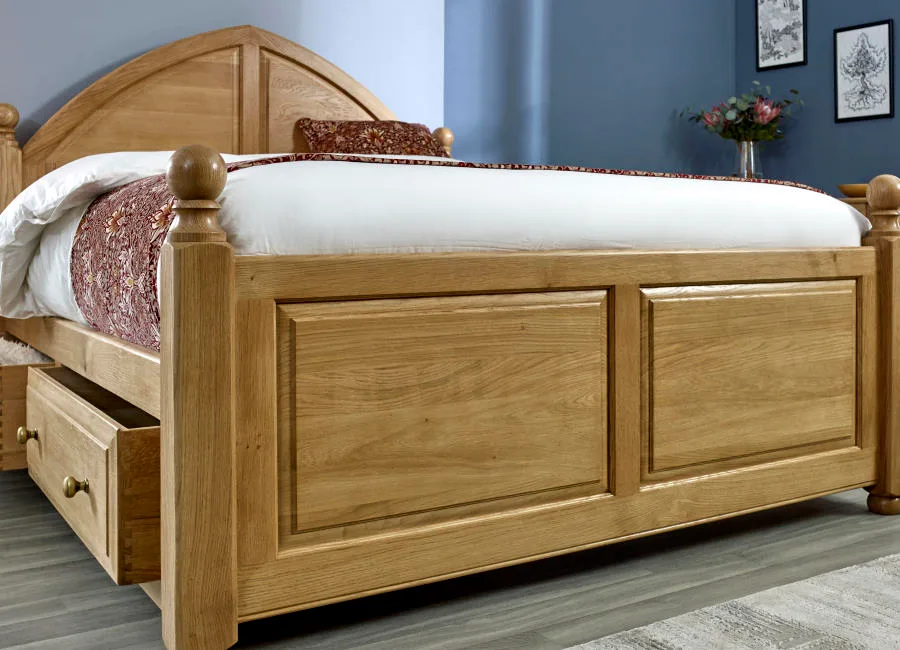 Solid Wood Bed Footboard