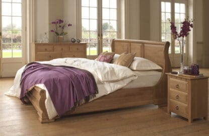 Mature Oak Sleigh Bed