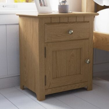 revival shaker bedside cabinet