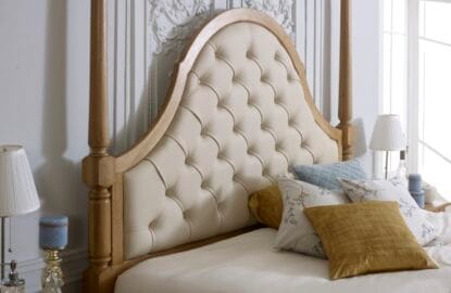 Quebec Pencil Bed Leather Headboard
