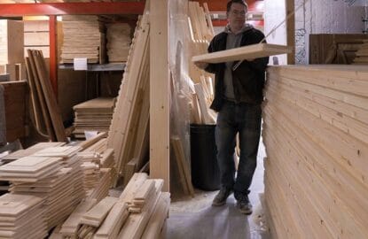 Stacking Slats in Workshop