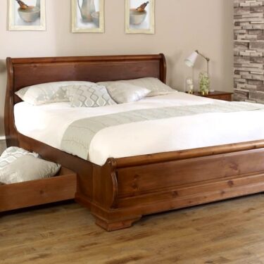 Parisienne Sleigh Bed with Storage Drawers (Clearance)