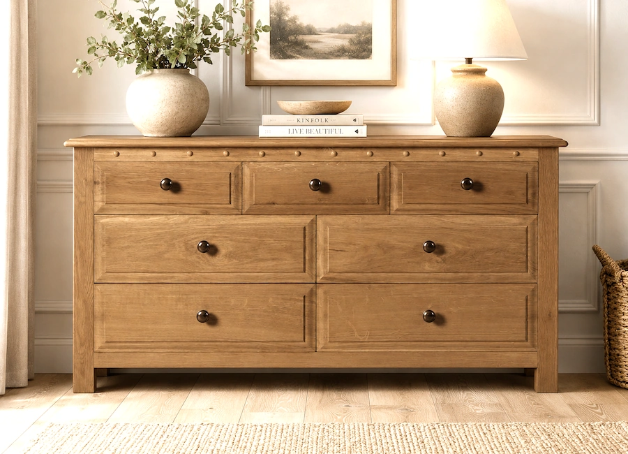Solid Oak Chest of Drawers