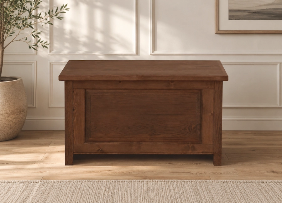 Handcrafted Solid Wood Blanket Box