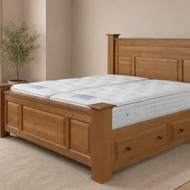 Zip Link Mattress on Wooden Bed