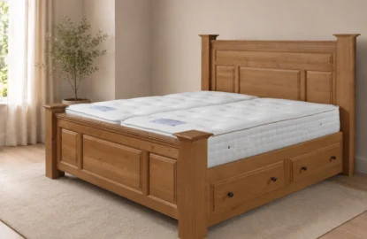 Zip Link Mattress on Wooden Bed