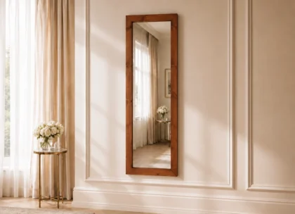 Tall Wooden Wall Mirror