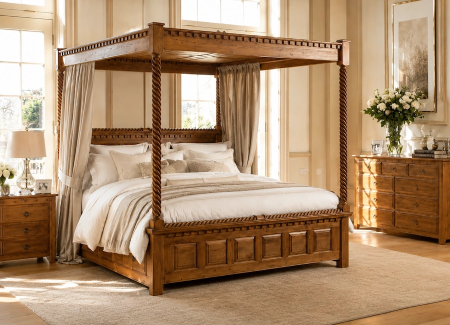 County Kerry Four Poster Bed with Low Footboard