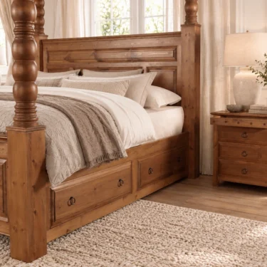 Ambassador Four Poster Bed with Bedside Cabinet