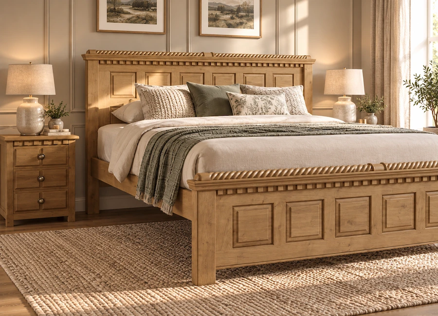 County Kerry solid oak bed frame