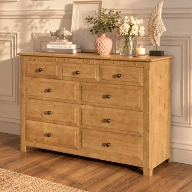9 Drawer Chest in Solid Oak
