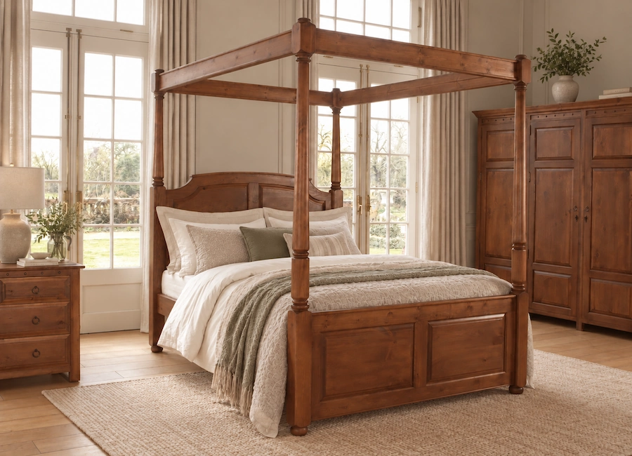 Solid Wood Four Poster Bed